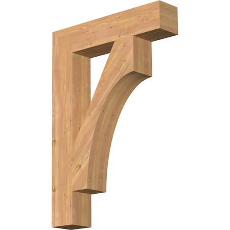 Ekena Millwork Westlake Block Smooth Bracket, Western Red Cedar, 5 1/2"W x 28"D x 40"H BKT06X28X40WTL05SWR
